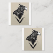 Elegant Eagle Logo Business Card | Modern Professi Vierkante Visitekaartje (Voorkant / Achterkant)