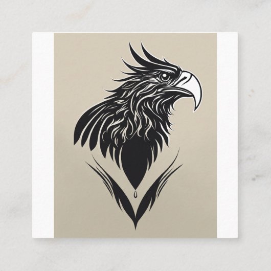 Elegant Eagle Logo Business Card | Modern Professi Vierkante Visitekaartje (Achterkant)