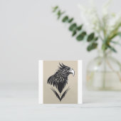 Elegant Eagle Logo Business Card | Modern Professi Vierkante Visitekaartje (Staand voorkant)