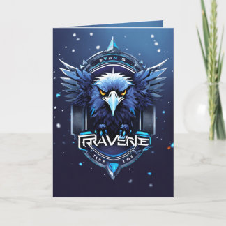 Elegant Eagle Logo Greeting Card | Stylish Minimal Kaart