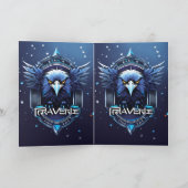 Elegant Eagle Logo Greeting Card | Stylish Minimal Kaart (Binnen)