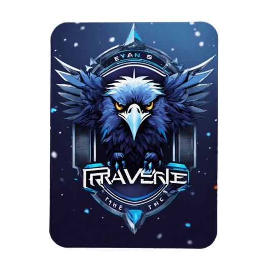 Elegant Eagle Logo Save the Date Card | Modern Min Magneet (Verticaal)