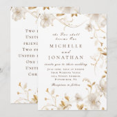 Elegant Earth Tones Floral Christelijk Bijbelvers Kaart (Voorkant / Achterkant)