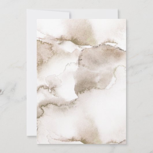 Elegant Earth Tones Waterverf Foto Opslaan De Datu Save The Date (Achterkant)