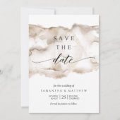 Elegant, Earth Tones Waterverf Save The Date (Voorkant)