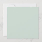 Elegant Earthy Blooms Sage White Square Weddenscha Kaart (Achterkant)