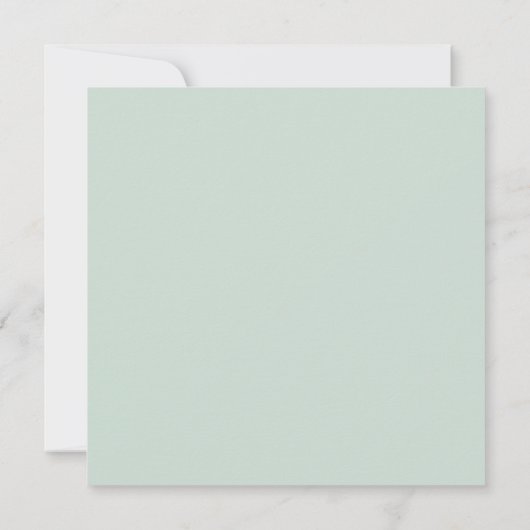 Elegant Earthy Blooms Sage White Square Weddenscha Kaart (Achterkant)