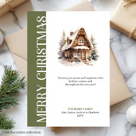 Elegant Earthy Colors Festive Greeting Card Feestdagenkaart