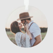 Elegant Earthy Greenery Persoonlijke naamfoto Ornament (achterkant)