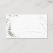 Elegant Earthy Greenery Waterverf Wedding Plaatskaartje (Voorkant)