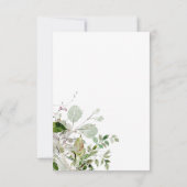 Elegant Earthy Greenery Waterverf Wedding RSVP Kaartje (Achterkant)