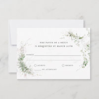 Elegant Earthy Greenery Waterverf Wedding