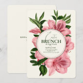 Elegant Easter Brunch & Egg Hunt Lily Invitation Kaart (Voorkant / Achterkant)