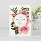 Elegant Easter Brunch & Egg Hunt Lily Invitation Kaart (Staand voorkant)
