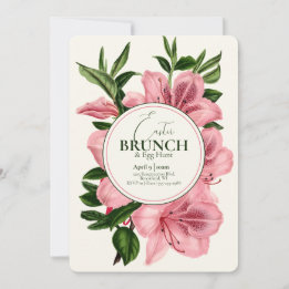 Elegant Easter Brunch & Egg Hunt Lily Invitation Kaart