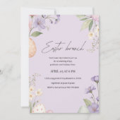 Elegant Easter Brunch | Pastel Floral Spring Kaart (Voorkant)