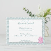 Elegant Easter Brunch Uitnodiging (Staand voorkant)