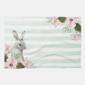Elegant Easter Bunny striped Theedoek (Horizontaal)
