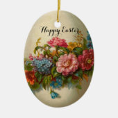 ELEGANT EASTER EASTER MET KLEURSTROMEN KERAMISCH ORNAMENT (Voorkant)