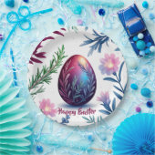 Elegant Easter Egg Botanical Art Papieren Bordje (Feest)