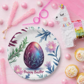 Elegant Easter Egg Botanical Art Papieren Bordje (Feest)