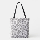 Elegant Easter Eggs Floral Pattern | Canvas tas (Achterkant)