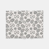 Elegant Easter Eggs Floral Pattern Fleece Blanket (Voorkant (Horizontaal))
