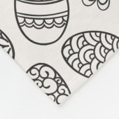 Elegant Easter Eggs Floral Pattern Fleece Blanket Deken (Hoek)