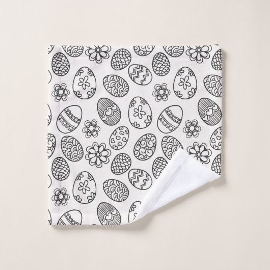 Elegant Easter Eggs Floral Pattern | Handdoekset Bad Handdoek (Wasdoekje)