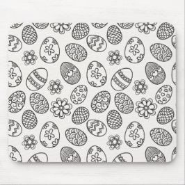 Elegant Easter Eggs Floral Pattern | Mousepad Muismat
