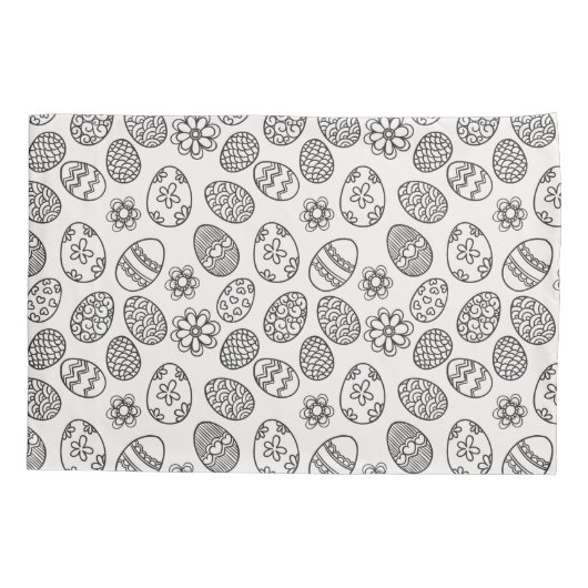 Elegant Easter Eggs Floral Pattern | Proefcase Kussensloop (Achterkant-Links)