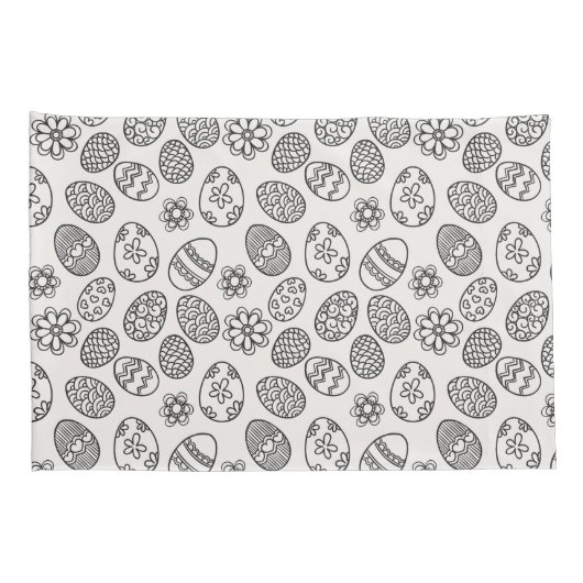 Elegant Easter Eggs Floral Pattern | Proefcase Kussensloop (Achterkant-Rechts)