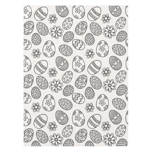 Elegant Easter Eggs Floral Pattern | Tablecloth Tafelkleed (Voorkant)