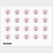Elegant Easter Floral Design  Ronde Sticker (Vel)