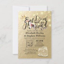 Elegant EAT-Drink en huwelijkshuwelijk Kaart