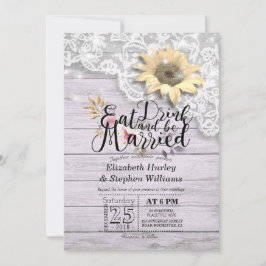 Elegant EAT-Drink en huwelijkshuwelijk Kaart