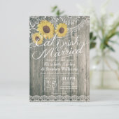 Elegant EAT-Drink en huwelijkshuwelijk Kaart (Staand voorkant)