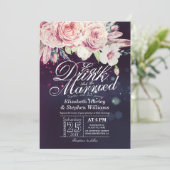 Elegant EAT-Drink en huwelijkshuwelijk Kaart (Staand voorkant)