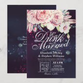 Elegant EAT-Drink en huwelijkshuwelijk Kaart (Voorkant / Achterkant)