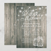 Elegant EAT-Drink en huwelijkshuwelijk Kaart (Voorkant / Achterkant)