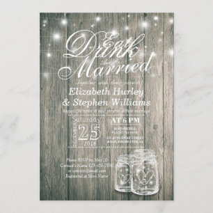 Elegant EAT-Drink en huwelijkshuwelijk Kaart