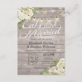 Elegant EAT-Drink en huwelijkshuwelijk Kaart