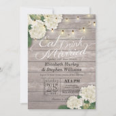 Elegant EAT-Drink en huwelijkshuwelijk Kaart (Voorkant)