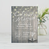 Elegant EAT-Drink en huwelijkshuwelijk Kaart (Staand voorkant)