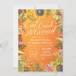 Elegant EAT-Drink en huwelijkshuwelijk Kaart