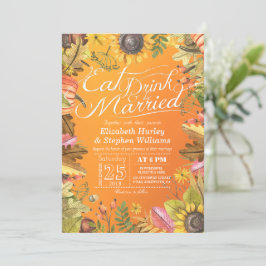 Elegant EAT-Drink en huwelijkshuwelijk Kaart