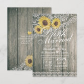 Elegant EAT-Drink en huwelijkshuwelijk Kaart (Voorkant / Achterkant)