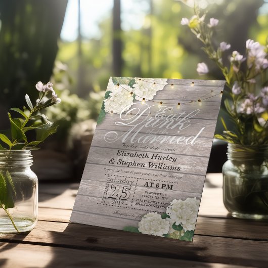 Elegant EAT-Drink en huwelijkshuwelijk Kaart