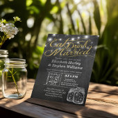 Elegant EAT-Drink en huwelijkshuwelijk Kaart