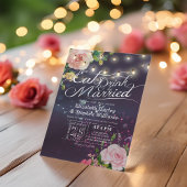 Elegant EAT-Drink en huwelijkshuwelijk Kaart